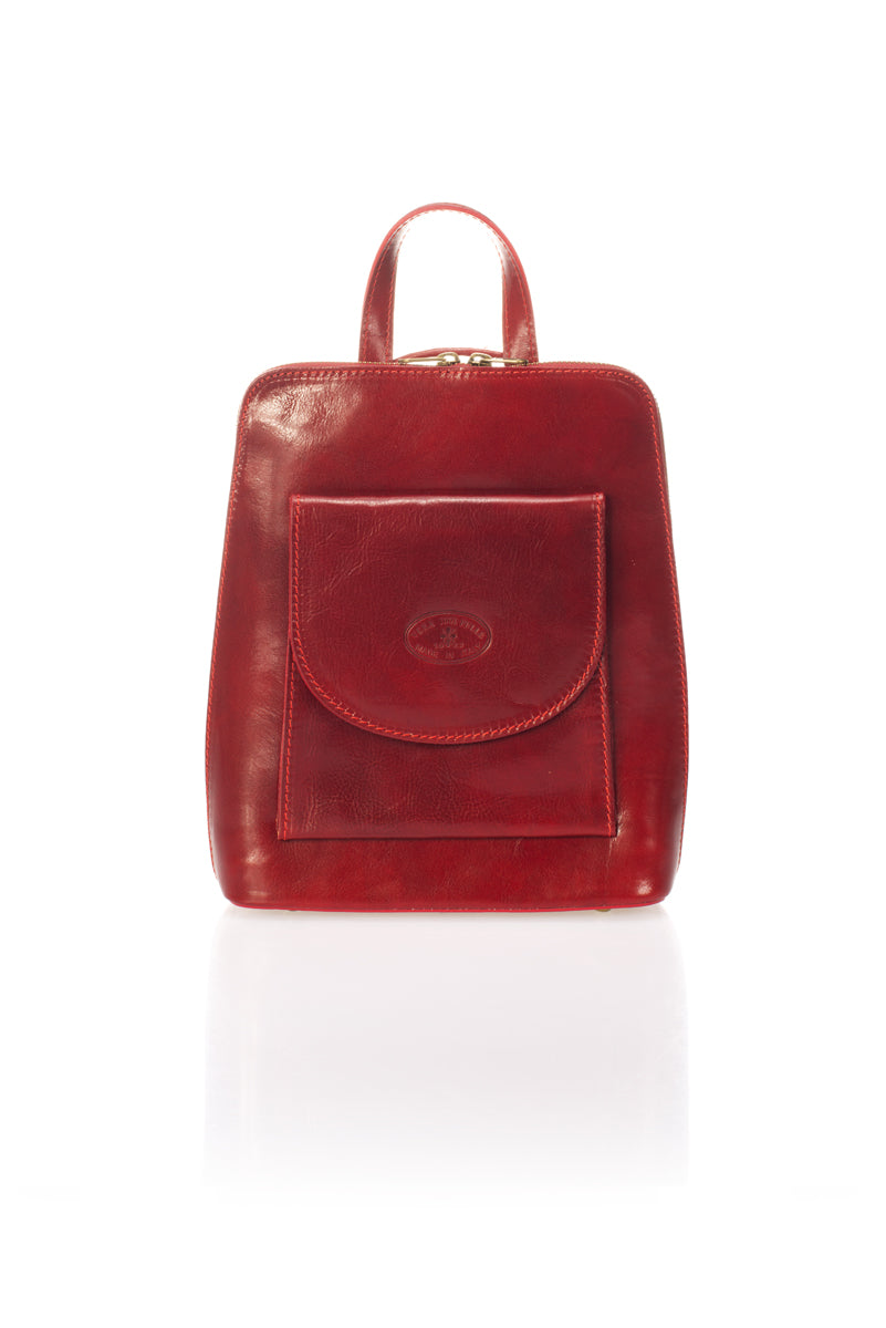 1028 Italian Leather Bag - Red view 1