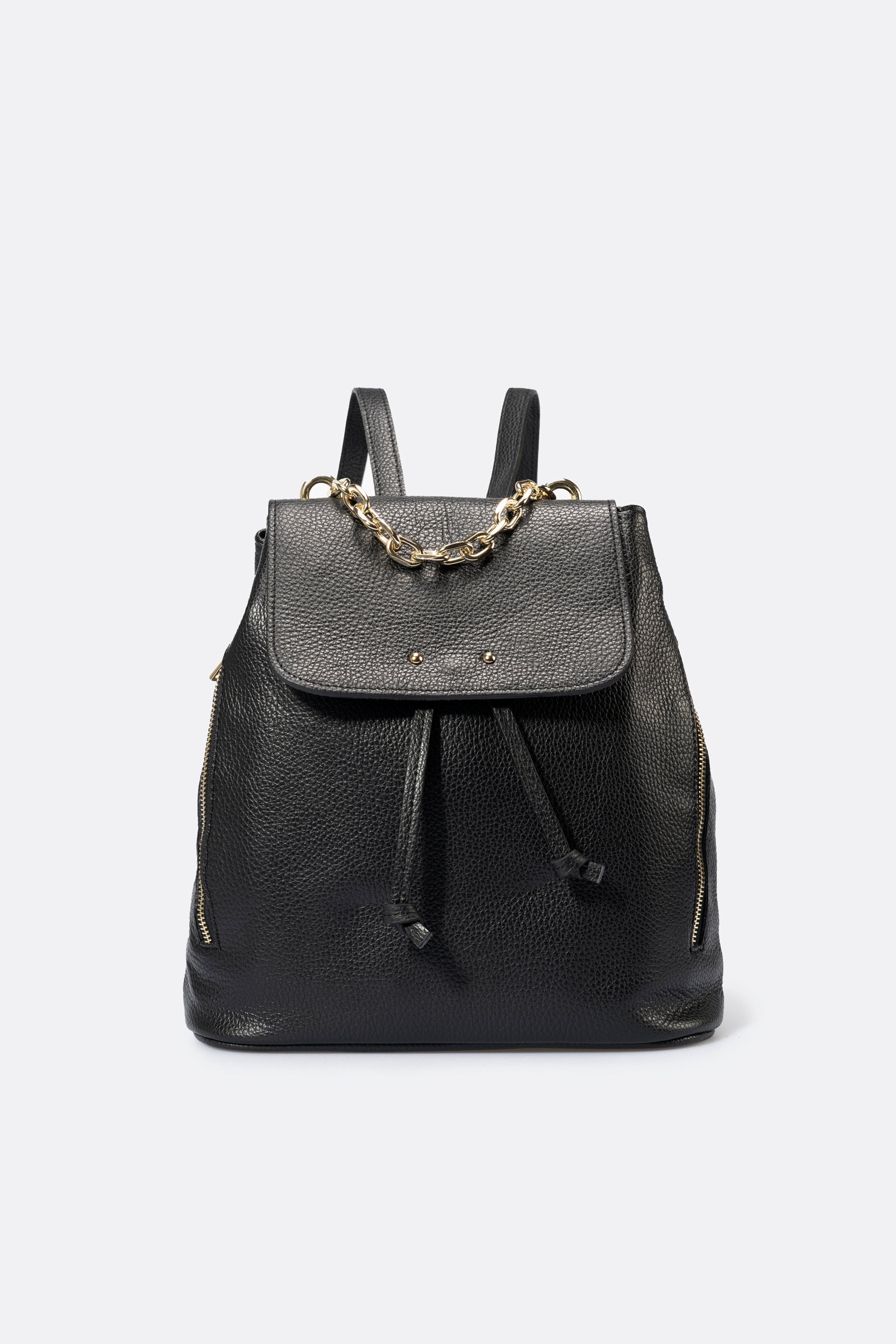 Henna Italian leather backpack in black