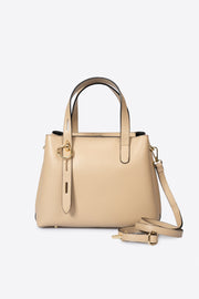 1120 Italian Leather Top Handle Bag - Taupe