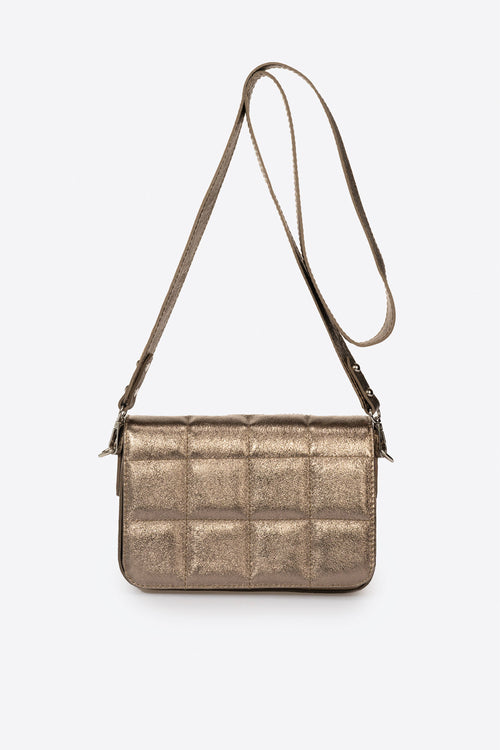 1131 Italian Leather Crossbody Bag - Gunmetal