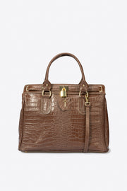 Roma Italian Leather Top Handle Bag