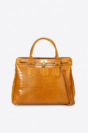 Roma Italian Leather Top Handle Bag
