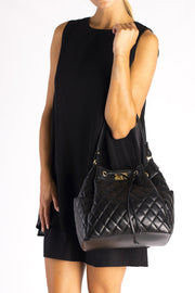 Edina Italian Leather Bucket Bag