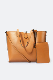 2272 Italian Leather Shoulder Bag - Cognac Winter