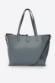 2272 Italian Leather Shoulder Bag - STEEL