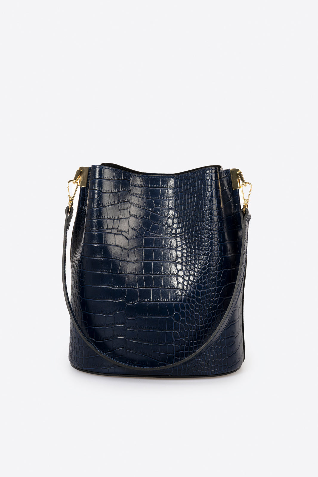 2565 Italian Leather Top Handle Bag - BLUE