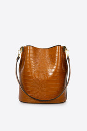 2565 Italian Leather Top Handle Bag - COGNAC