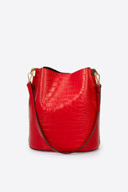 2565 Italian Leather Top Handle Bag - RED