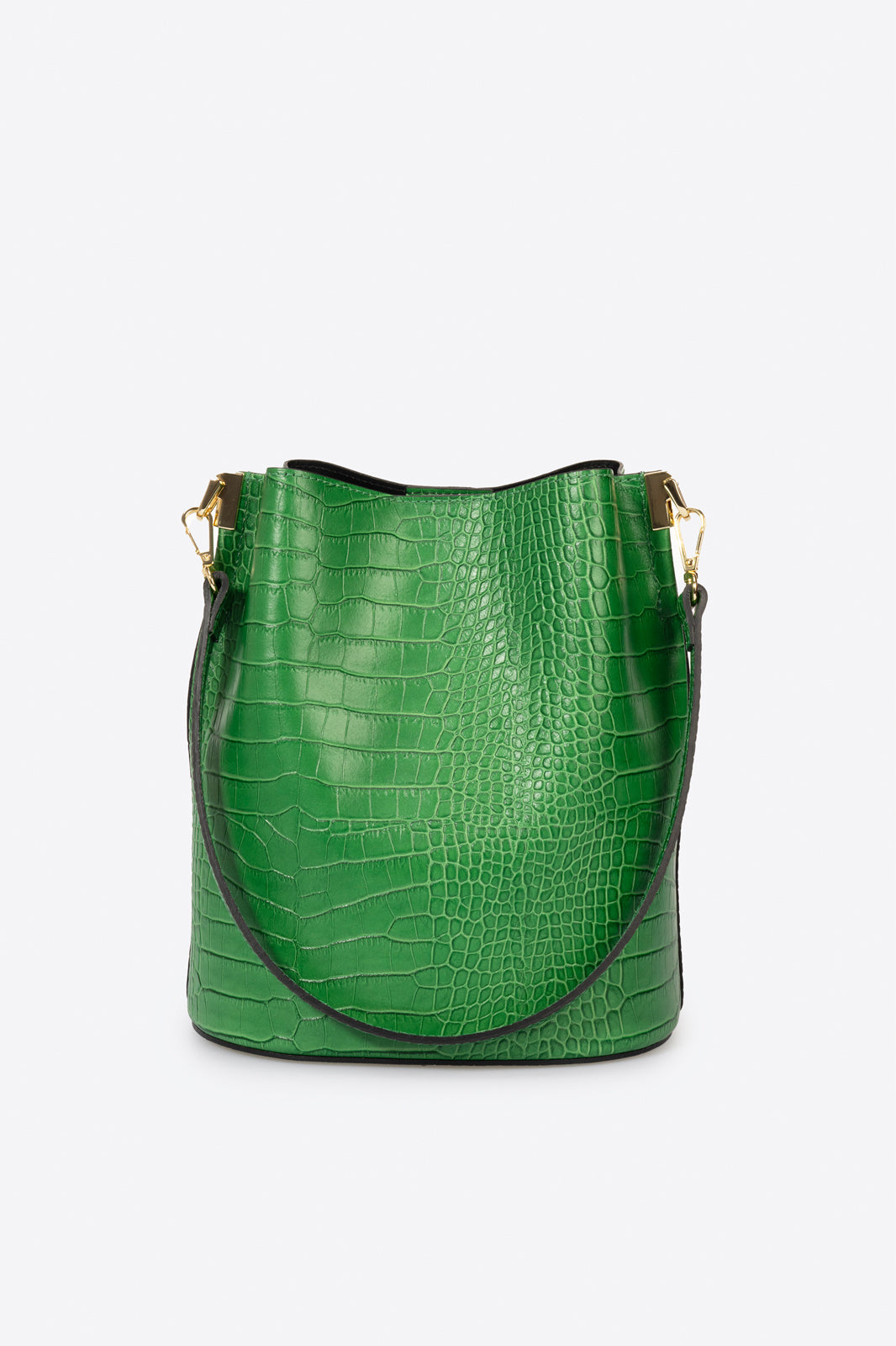 2565 Italian Leather Top Handle Bag - VERDE MELA