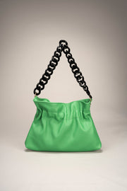Serafina Italian Leather Chain Shoulder Bag