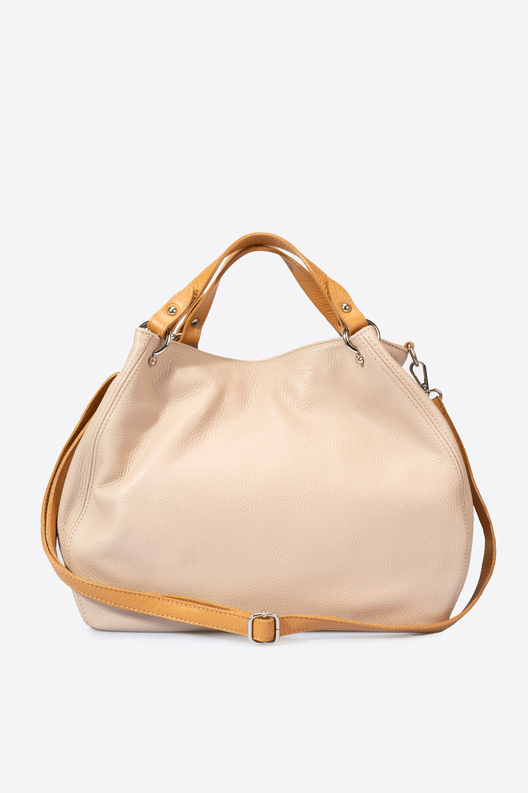 Azalea Italian Leather Shoulder Bag - Cipria
