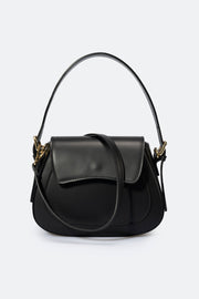 3466 Italian Leather Top Handle Bag - NERO