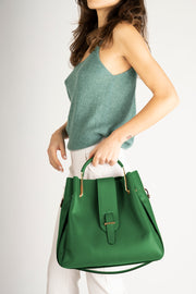 Leona Italian Leather Top Handle Bag