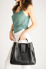 Leona Italian Leather Top Handle Bag