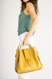 Portofino Italian Leather Shoulder Bag