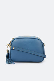 3578 Italian Leather Crossbody Bag - BLUE ROYAL