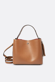 4310 Italian Leather Top Handle Bag - COGNAC