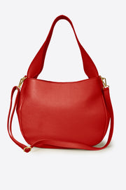 5227 Italian Leather Shoulder Bag - RED