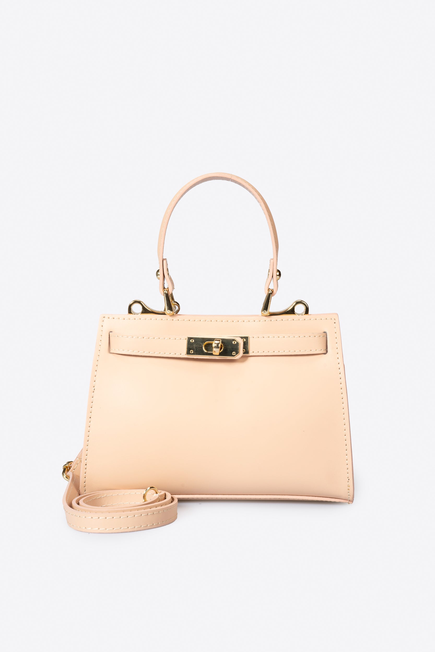 5312 Italian Leather Top Handle Bag - ROSA