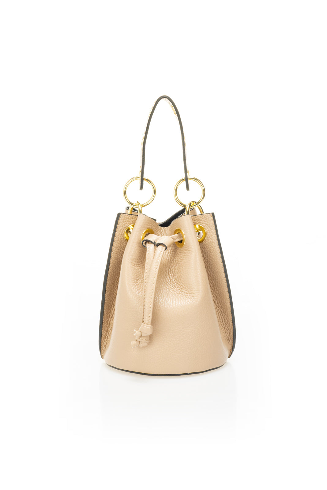 5549 Italian Leather Bag - Taupe view 1
