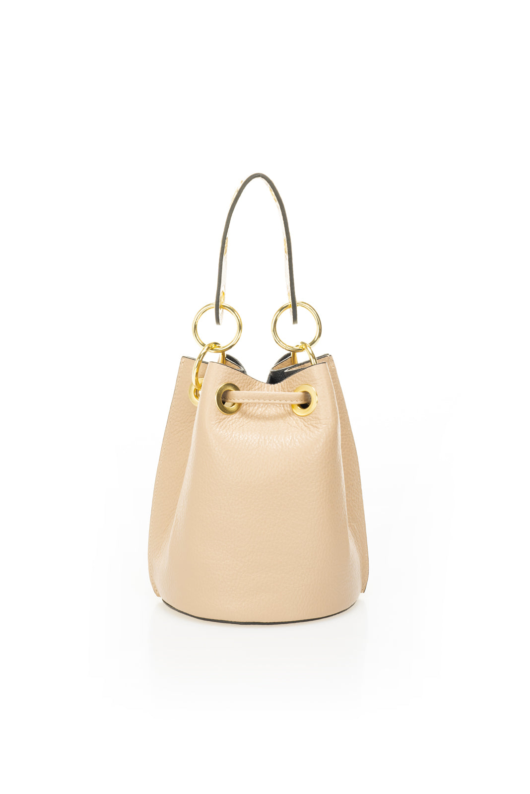 5549 Italian Leather Bag - Taupe view 3