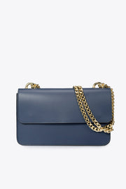 6108 Italian Leather Crossbody Bag - BLUE