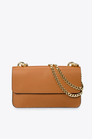 6108 Italian Leather Crossbody Bag - COGNAC