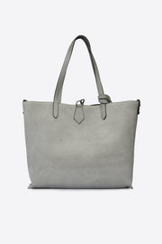 7179 Italian Leather Top Handle Bag - GREY