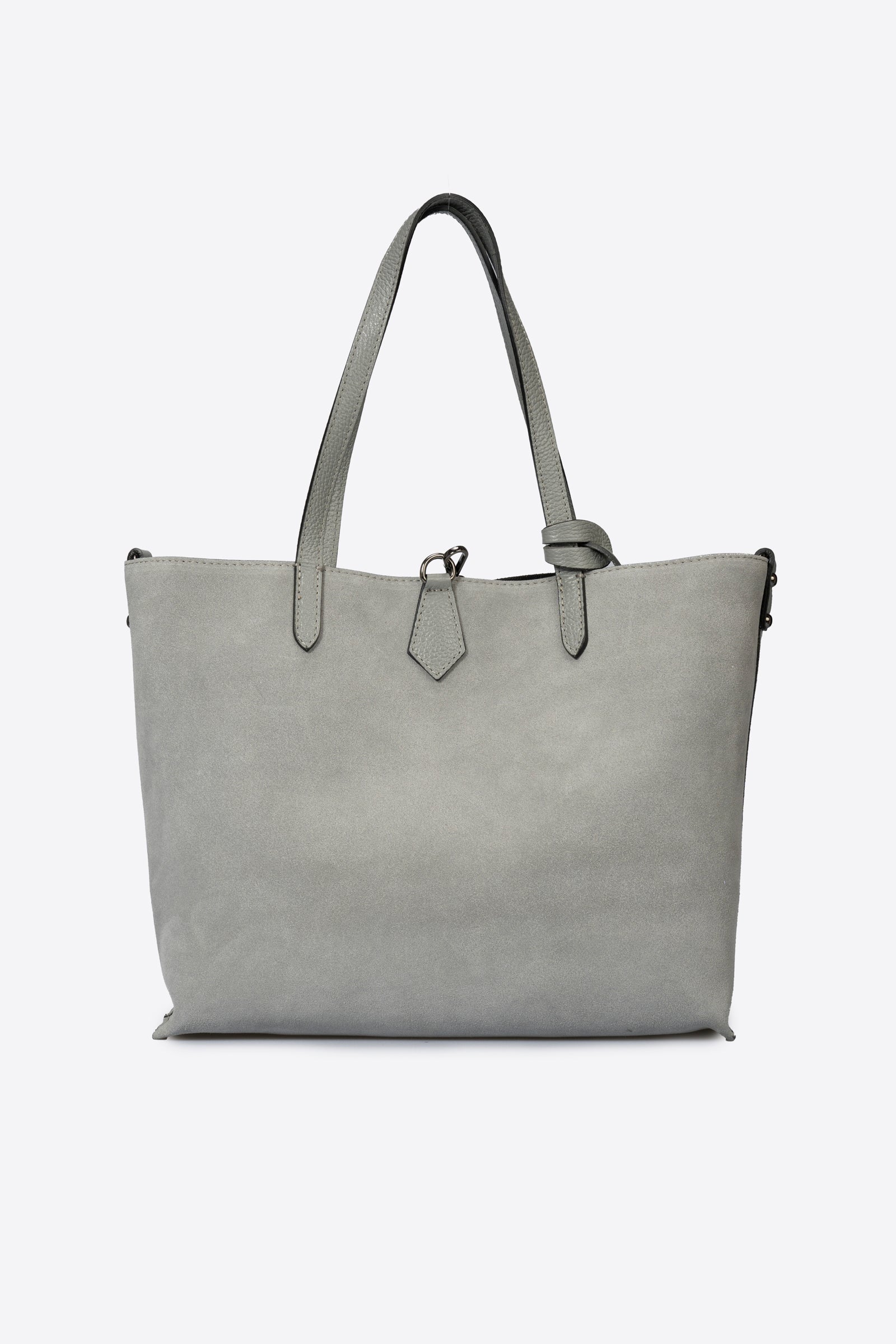 7179 Italian Leather Top Handle Bag - GREY
