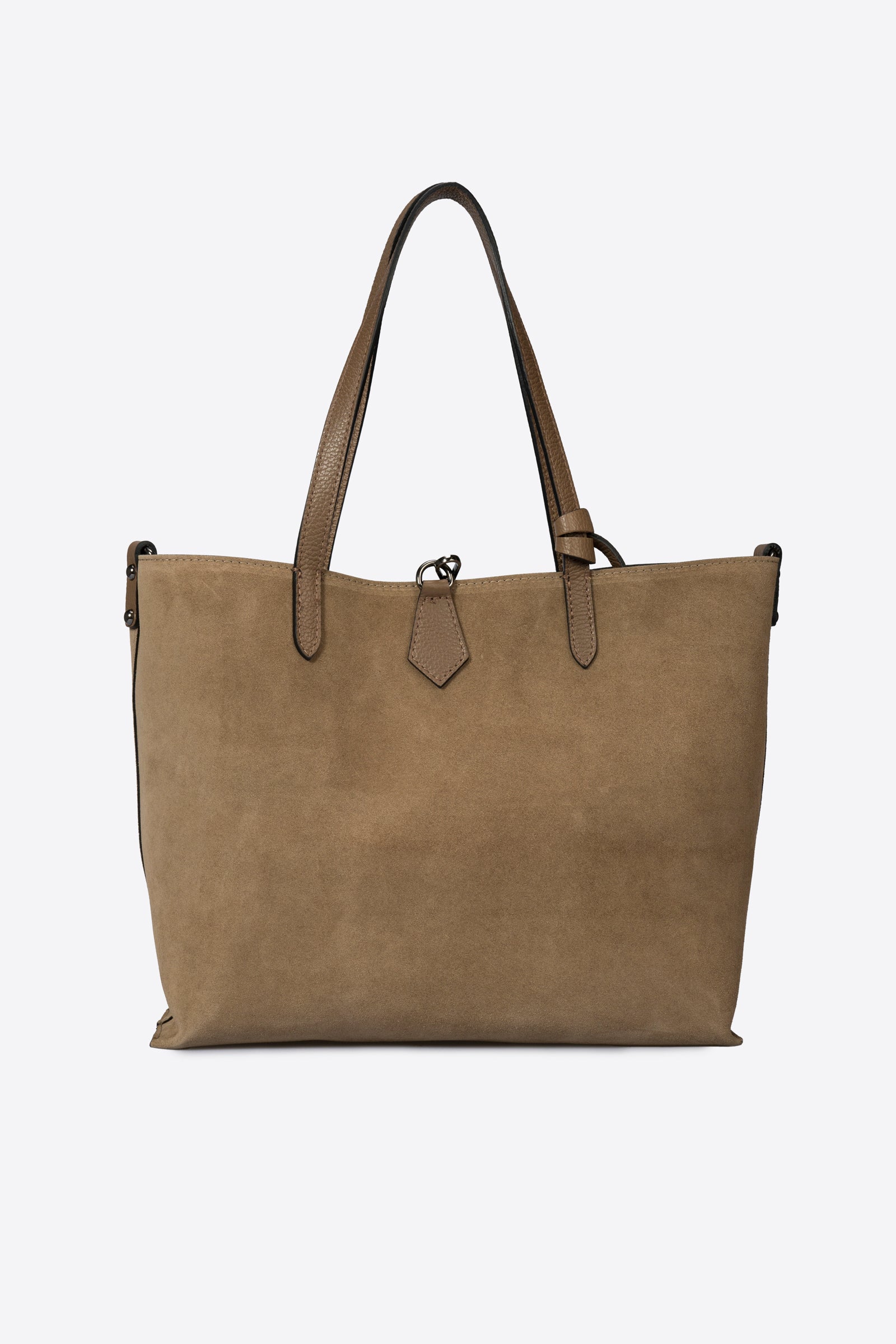 7179 Italian Leather Top Handle Bag - TAUPE