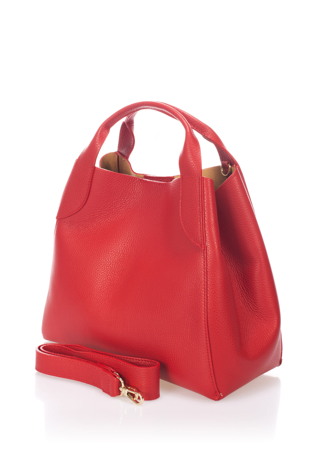 7202 Italian Leather Bag - Red view 2
