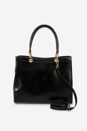 8035 Italian Leather Bag – Black