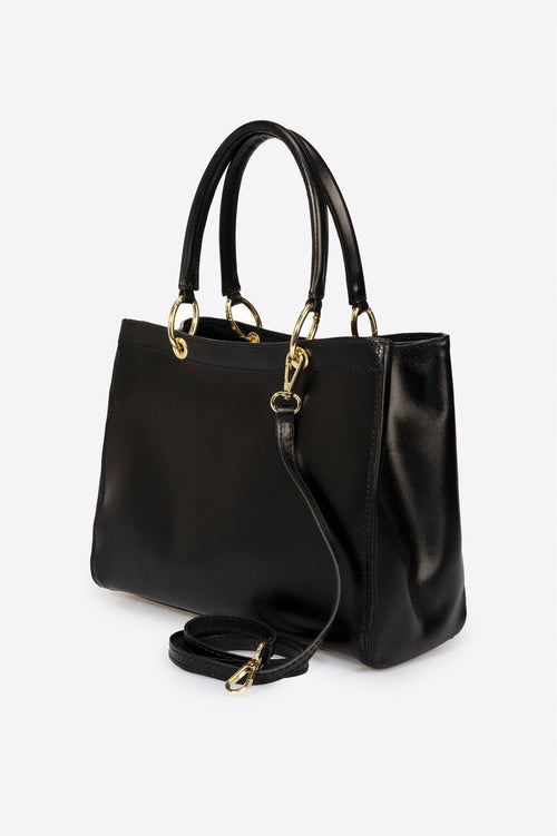 8035 Italian Leather Bag – Black