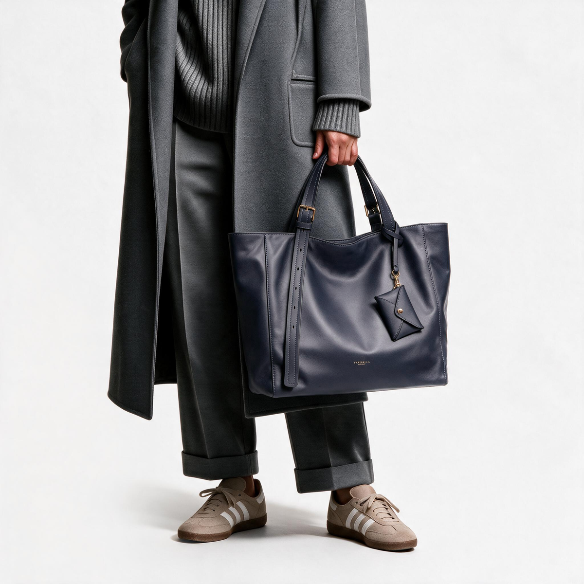 Azzurra S Italian Leather Bucket Bag