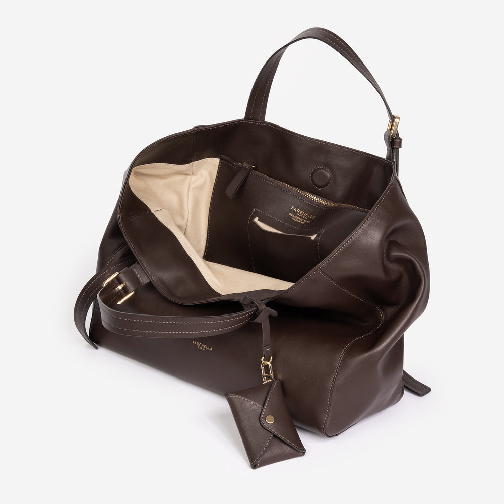 Azzurra S Italian Leather Bucket Bag