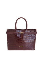 Pierre Cardin 55114 Croc shoulder bag in Bordeaux genuine leather – product image 1