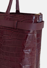 Pierre Cardin 55114 Croc shoulder bag in Bordeaux genuine leather – product image 4