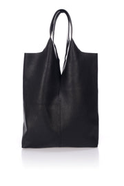 Arina Italian Leather Tote Bag - Black detail 2