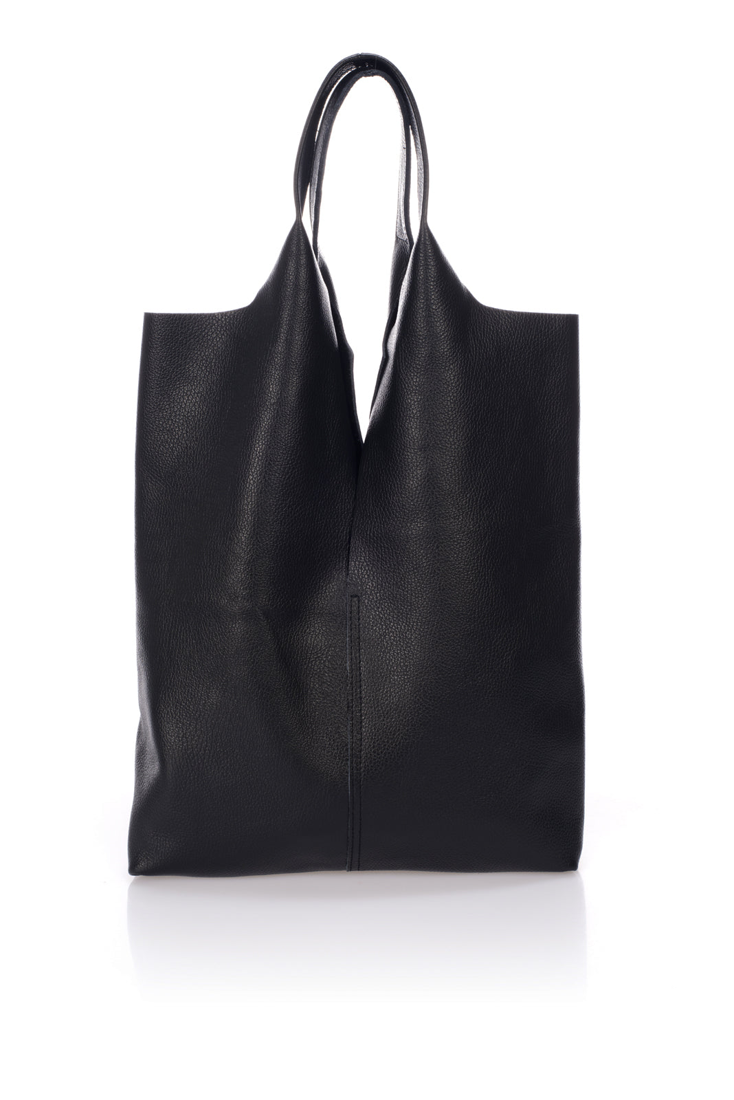 Arina Italian Leather Tote Bag - Black detail 2