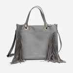 Partenope Italian Full-Grain Leather Fringe Tote Bag