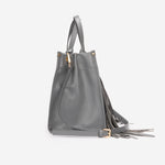 Partenope Italian Full-Grain Leather Fringe Tote Bag