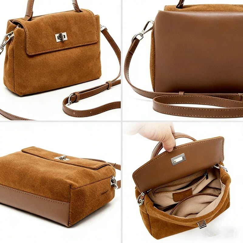 Sofia Suede Leather Crossbody Bag