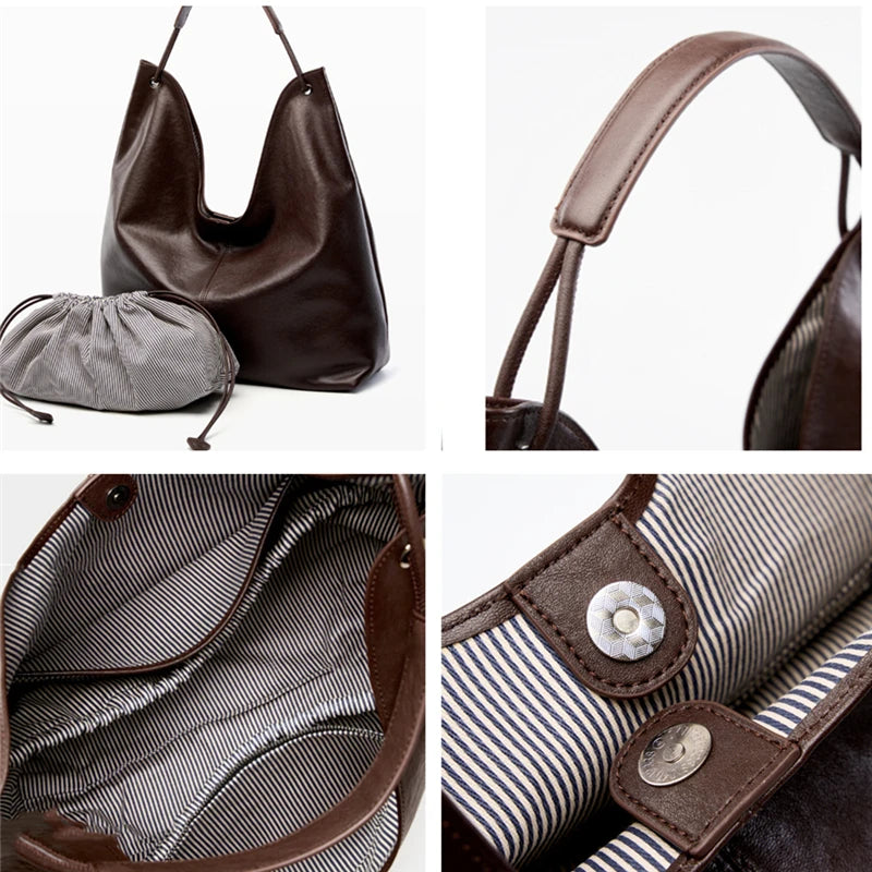 Vittoria Genuine Leather Hobo Bag