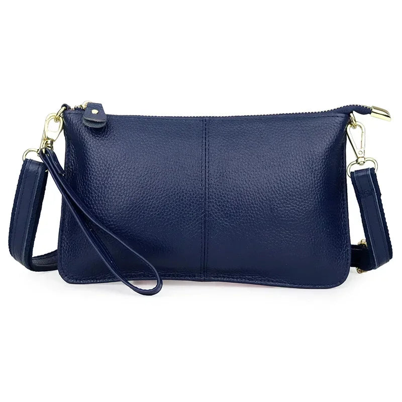 Luna Genuine Leather Crossbody Clutch