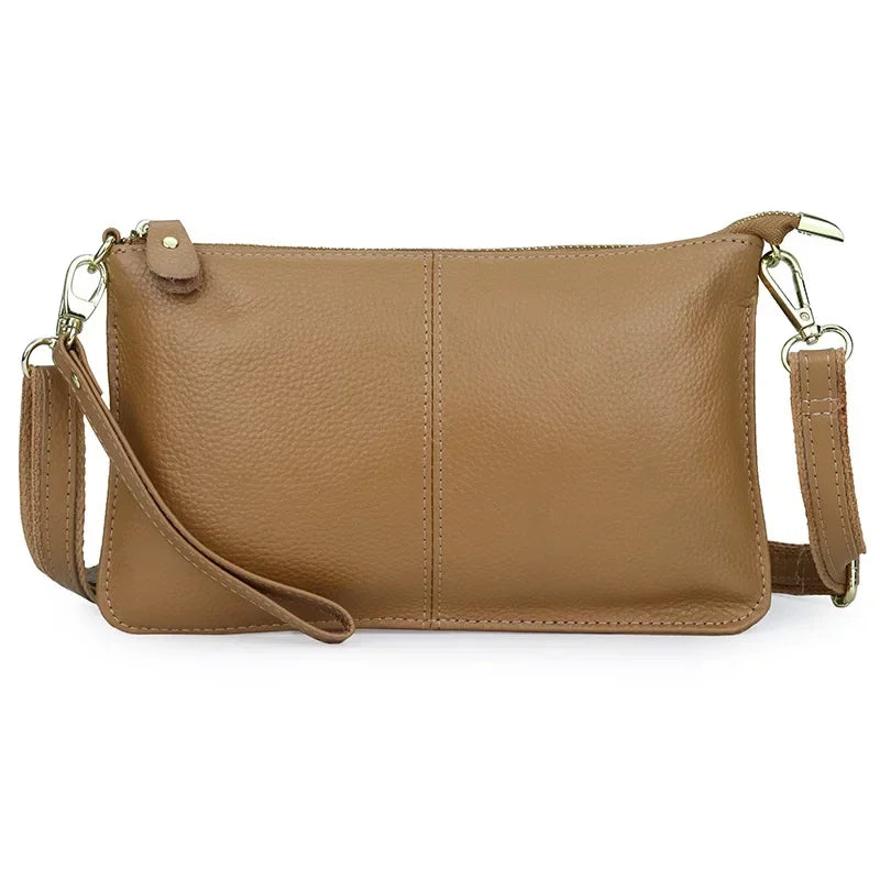 Luna Genuine Leather Crossbody Clutch