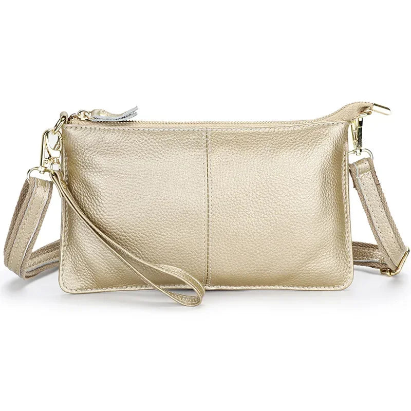Luna Genuine Leather Crossbody Clutch