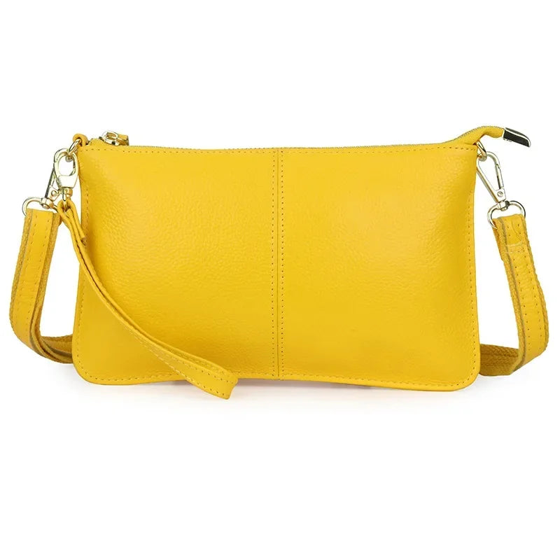 Luna Genuine Leather Crossbody Clutch
