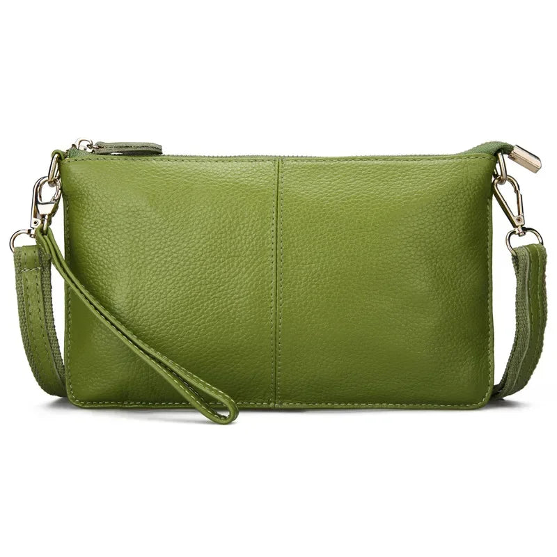 Luna Genuine Leather Crossbody Clutch