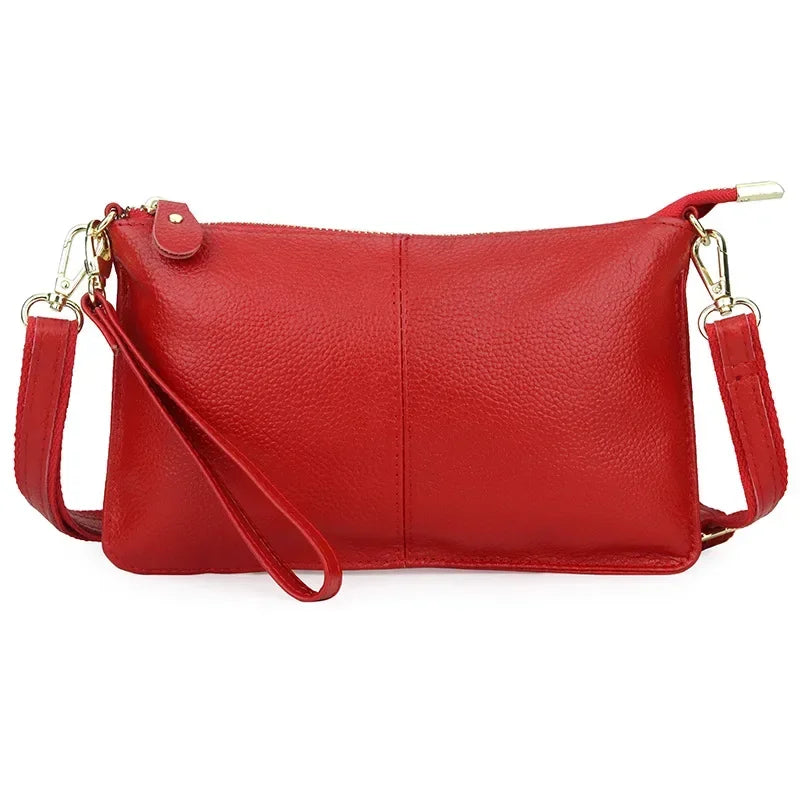 Luna Genuine Leather Crossbody Clutch