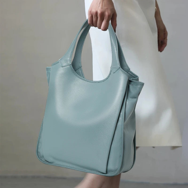 Carlotta Genuine Leather Tote Bag